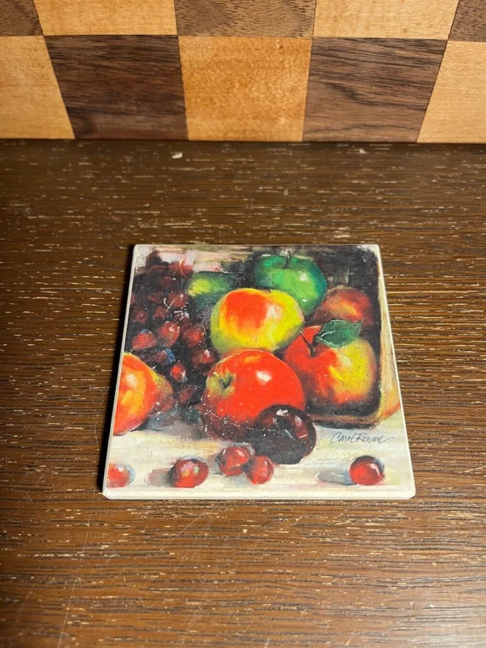 Single Still Life Apple Tile Coaster A452